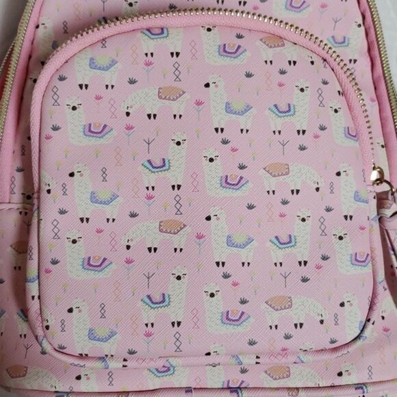 Under1sky Katrina Mini Backpack Lama Land Bag Pink Underonesky - Picture 3 of 13